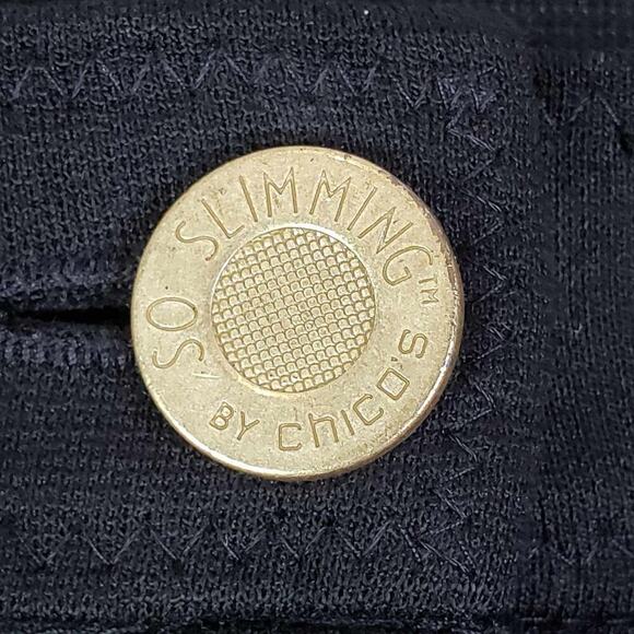 Chicos Womens Pants So Slimming Stretch Knit Rayon Size 1.5 US 10 Black - Picture 4 of 8